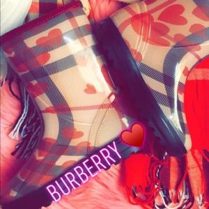 Burberry rain boots